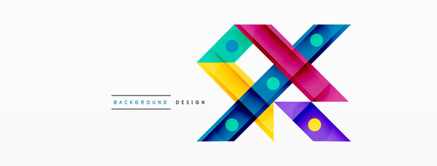 Bright colorful straight lines geometric abstract background. Trendy overlapping lines composition for wallpaper, banner, background or landing