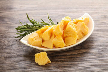 Pieces of delicous parmesan cheese