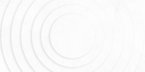 Abstract geometric modern white color background, futuristic technology design, 3D illustration mock-up. White circular building pale geometric pattern, Simple white circle paper layer art wall.	