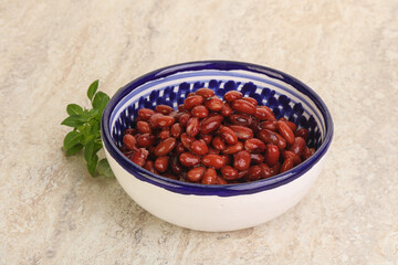 Red kidney bean in the bowl