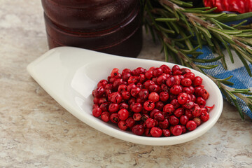 Red pepper corn seeds aroma