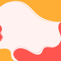 Abstract background. Orange and red color. Vector illustration. Square shape and place for an inscription.