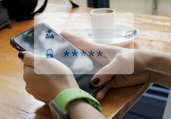 Login, password site page, user name page, use background