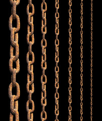 Rusty metal chains