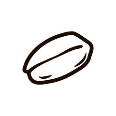 Oat flake icon on a white isolated background. Healthy product. Vector outline For the preparation of oatmeal porridge. 