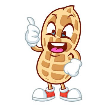 funny cartoon peanut giving thumb up
