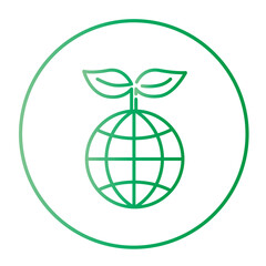 Vector illustration of the earth and leaves.