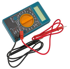 Digital multimeter on white