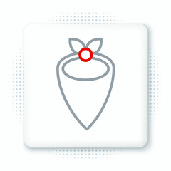 Line Cowboy bandana icon isolated on white background. Colorful outline concept. Vector