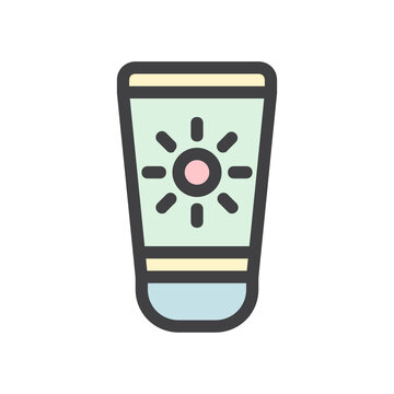 recommend clip art: Sunscreen , Summer filled outline icon.