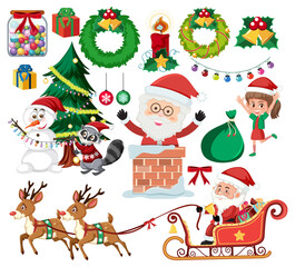 Christmas theme with many ornaments