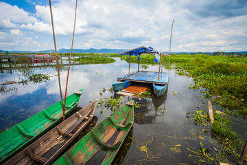 View of Rawa Pening Lake in Ambarawa, Central Java, Indonesia. A popular Tourist Destination.