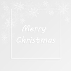 Silver and white snowflake background. Christmas illustration