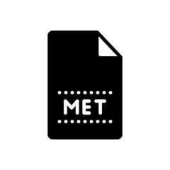 Black solid icon for met