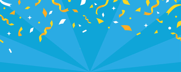 カラフル・可愛い紙吹雪のベクターフレーム素材