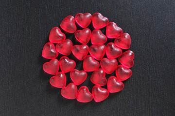 Heart shaped gummy candy