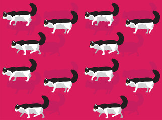 Cat American Curl Animation Coat 1 Seamless Wallpaper Background
