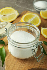 Concept of cleaning products or household cleaners, close up