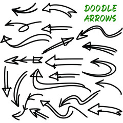 hand drawn arrow vector illustration, element for presentation
