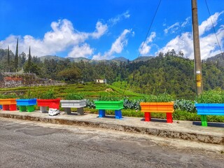 Fototapeta premium Beautiful day and sky in java indonesia