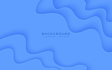 abstract blue wavy papercut background. Vector 3d illustration. Abstract geometric layered background. Paper shapes textured with patterns.