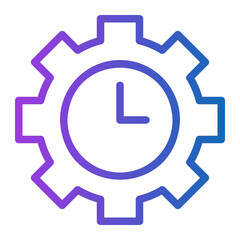 time management gradient icon