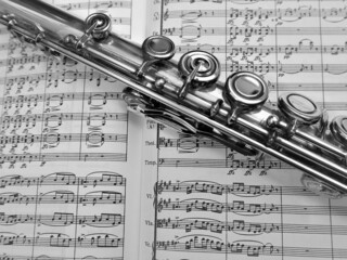 Flute and musical score