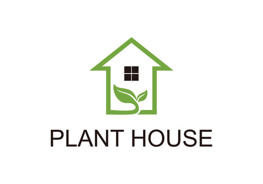plant house logo symbol