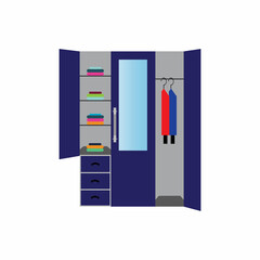 Wardrobe vector icon background logo template