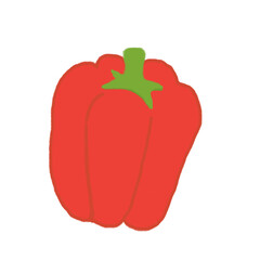 red bell pepper isolated
