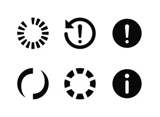 Simple Set of User Interface Related Vector Solid Icons. Contains Icons as Exclamation, Loading and more.