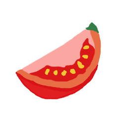 red tomato hand drawn line art