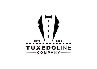 tuxedo ribbon line symbol inspiration design