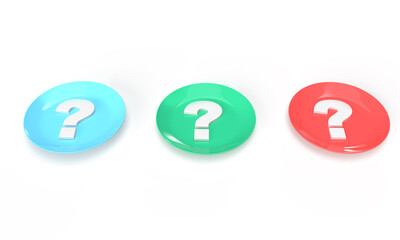 Question mark on a plate as a background for a restaurant.