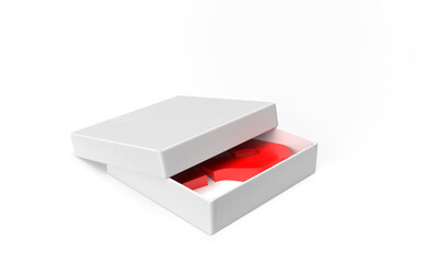 Question mark in a box as shipping background