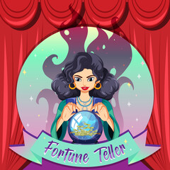 Fortune teller with crystal ball