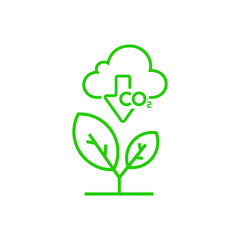 reducing CO2 emissions to stop climate change. green energy background	