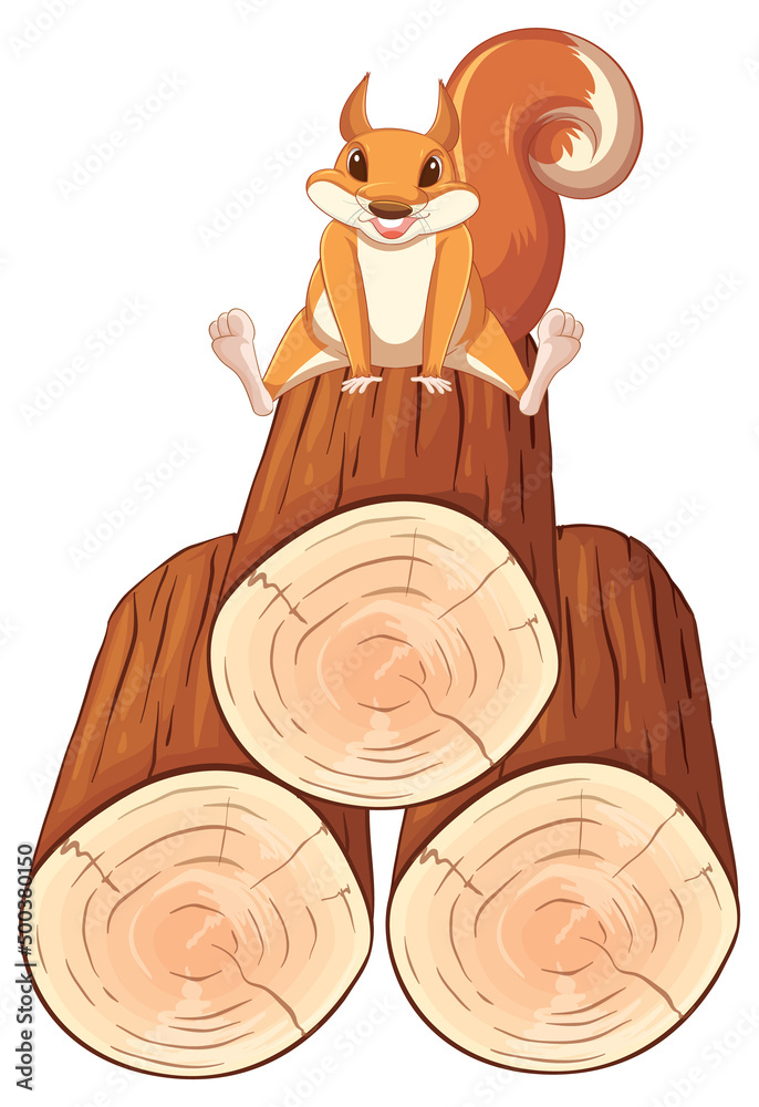 Poster Cute squirrel animal cartoon