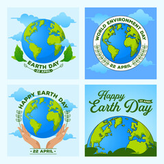 Nice color illustration of the earth in celebration of world earth day