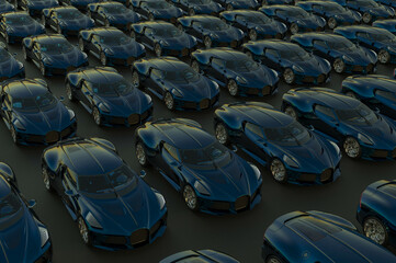 Fototapeta premium 3D render image representing a pattern made by luxury sport car