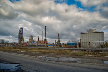 Fototapeta na wymiar old refinery plant