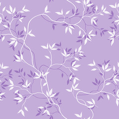 seamless pattern of branches and leaves