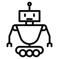 Naklejka premium robot android icon