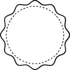 Vintage border element for label and tag