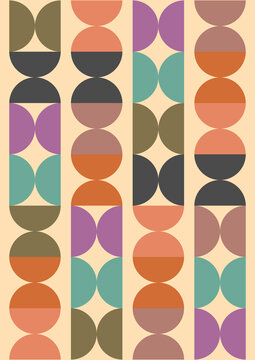 Bauhaus art graphic design for modern abstract wall art, poster, art print, Scandinavian, canvas, frame and home decor