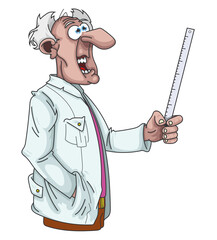 Scientifique donnant des explications