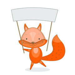 


Vector image of a small fox. Isolated background, postcard, design.