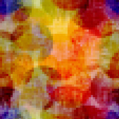 Rainbow mosaic seamless stain  background with colorful square elements