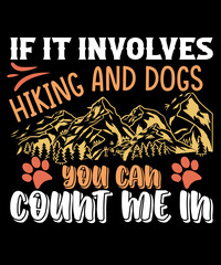 hiking t-shirt design dog lover t-shirt