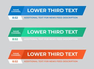 Vector lower third of the screen for titles and titles.